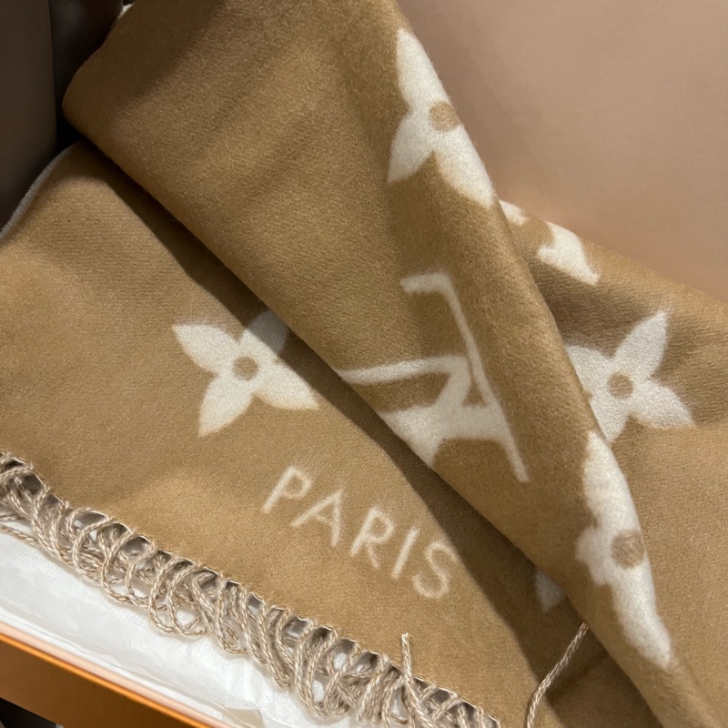 全新閒置 Louis Vuitton LV Reykjavik 山羊絨 圍巾 奶茶-4