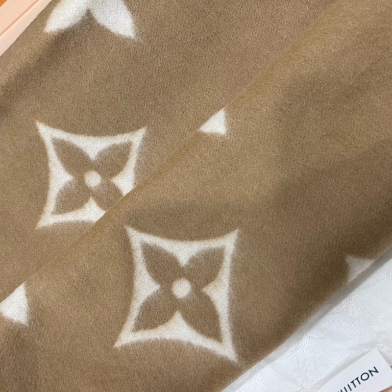 全新閒置 Louis Vuitton LV Reykjavik 山羊絨 圍巾 奶茶-8