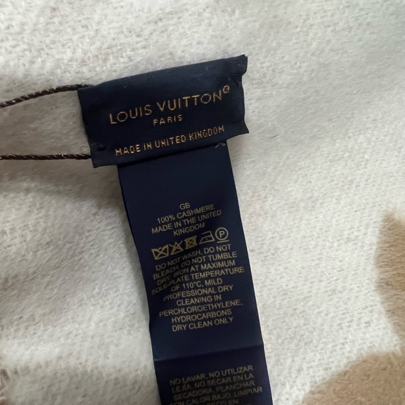 全新閒置 Louis Vuitton LV Reykjavik 山羊絨 圍巾 奶茶-10