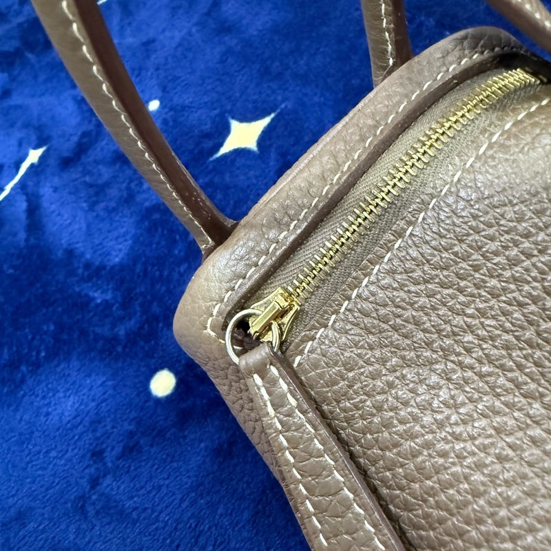 愛馬仕 mini Lindy大象灰金釦 U刻 金剛色 灰金minilindy-14