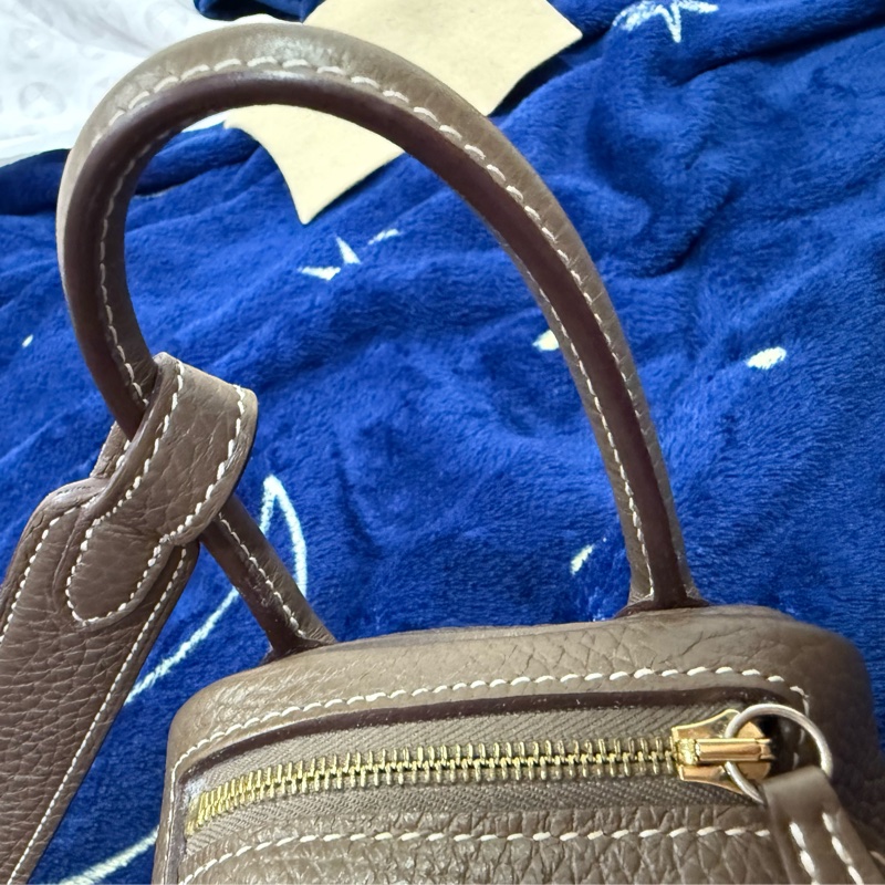 愛馬仕 mini Lindy大象灰金釦 U刻 金剛色 灰金minilindy-15