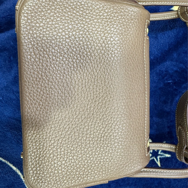 愛馬仕 mini Lindy大象灰金釦 U刻 金剛色 灰金minilindy-9