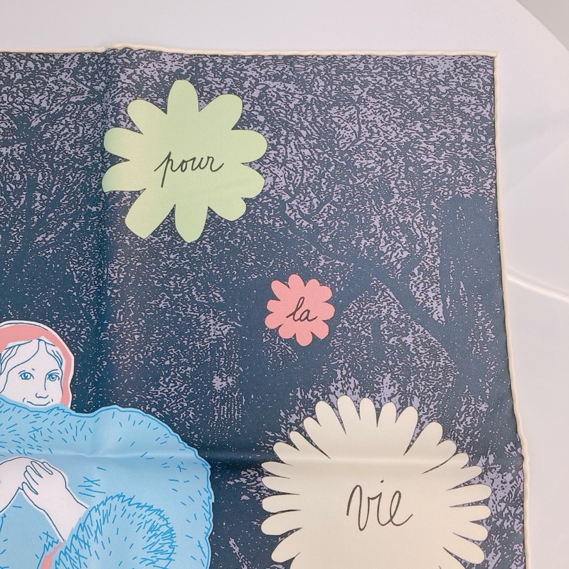 TW3668 愛馬仕 45x45 絲質方巾 一生的朋友-8