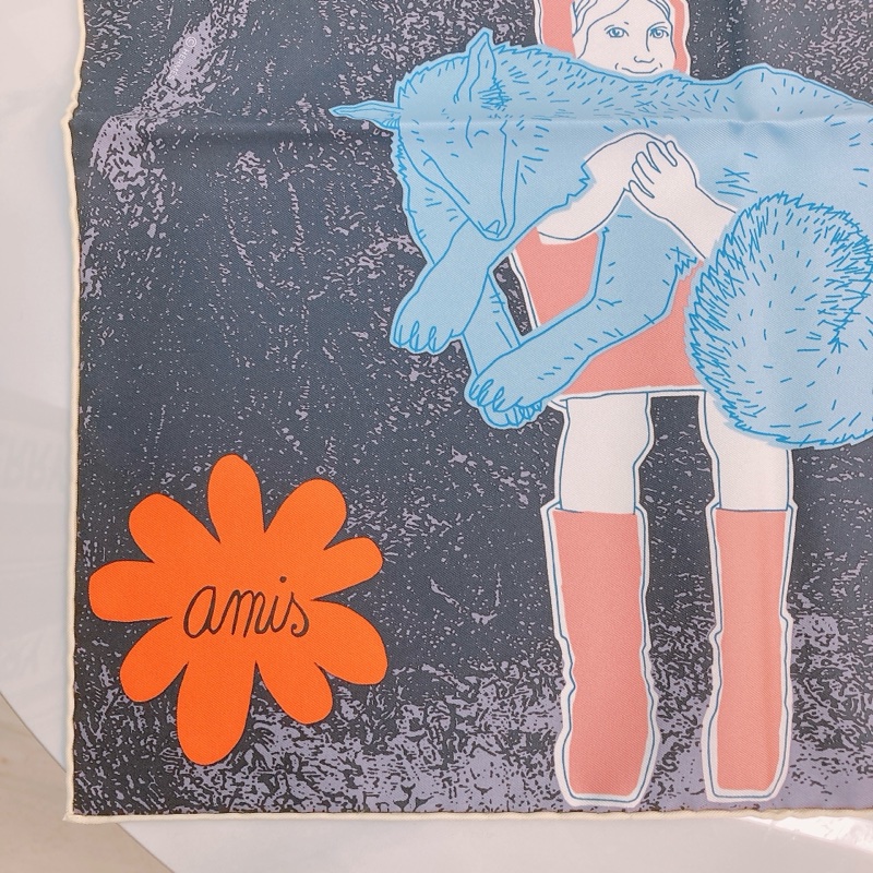 TW3668 愛馬仕 45x45 絲質方巾 一生的朋友-9