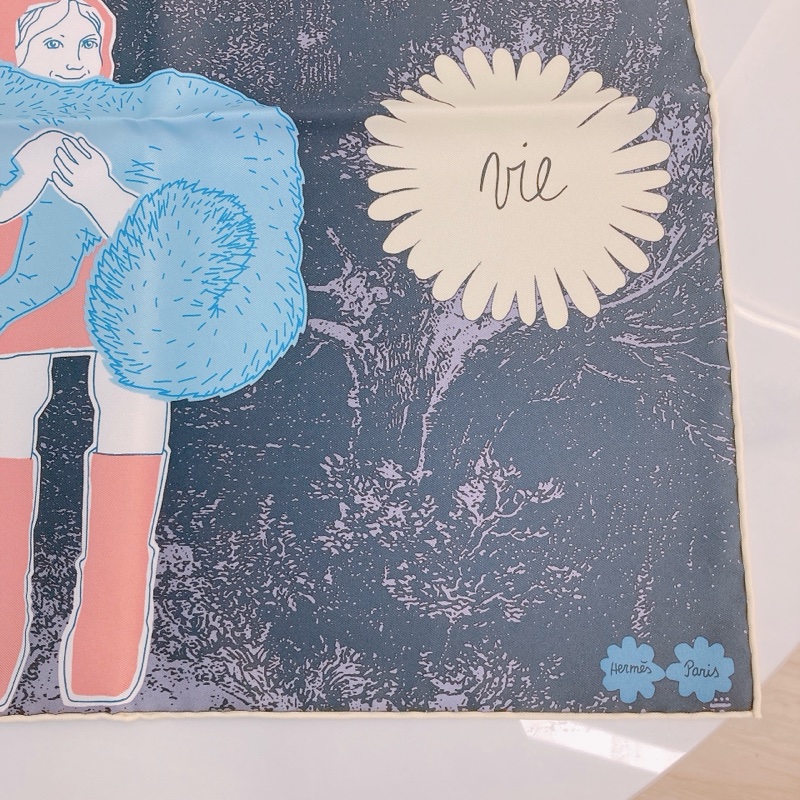 TW3668 愛馬仕 45x45 絲質方巾 一生的朋友-10