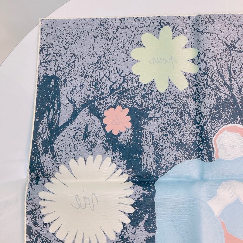 TW3668 愛馬仕 45x45 絲質方巾 一生的朋友-11