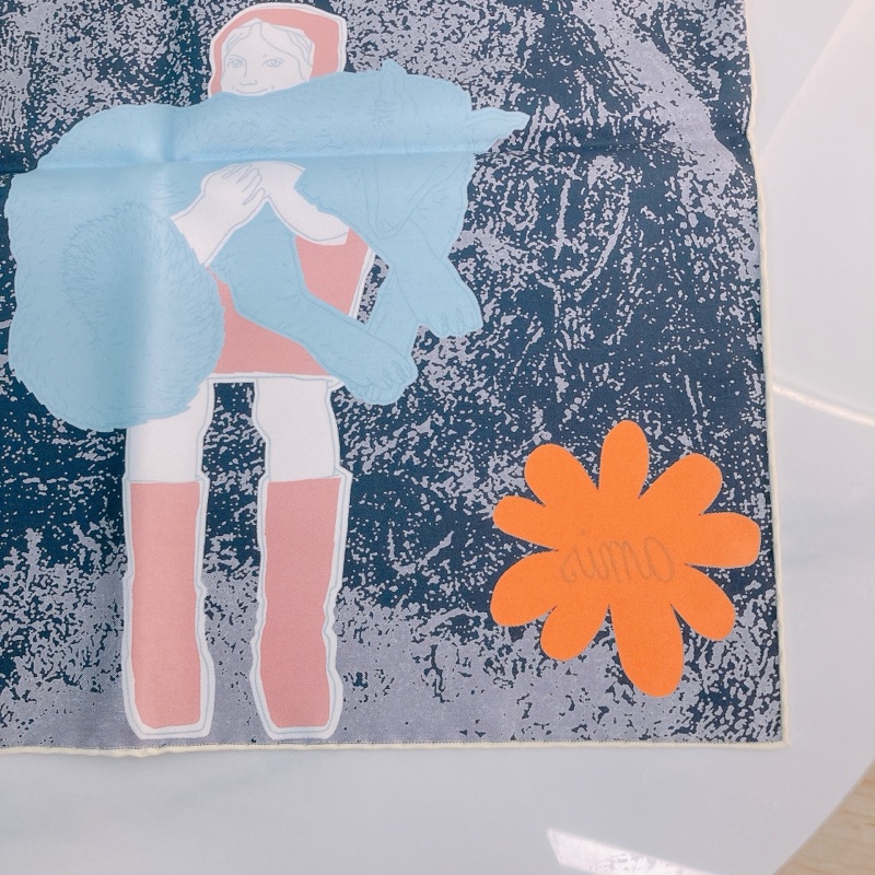 TW3668 愛馬仕 45x45 絲質方巾 一生的朋友-14