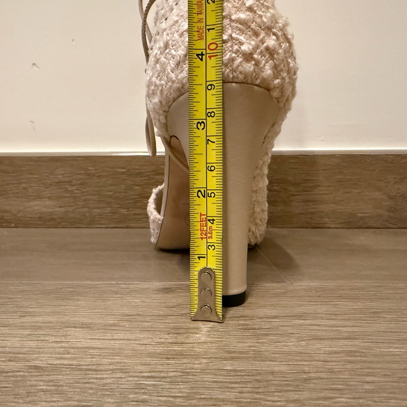 全新 清貨再減 Chanel tweed high heels-5