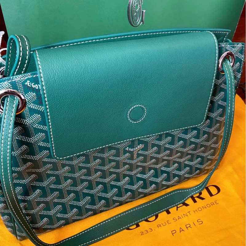 goyard rouette綠色單肩斜背多用包-3