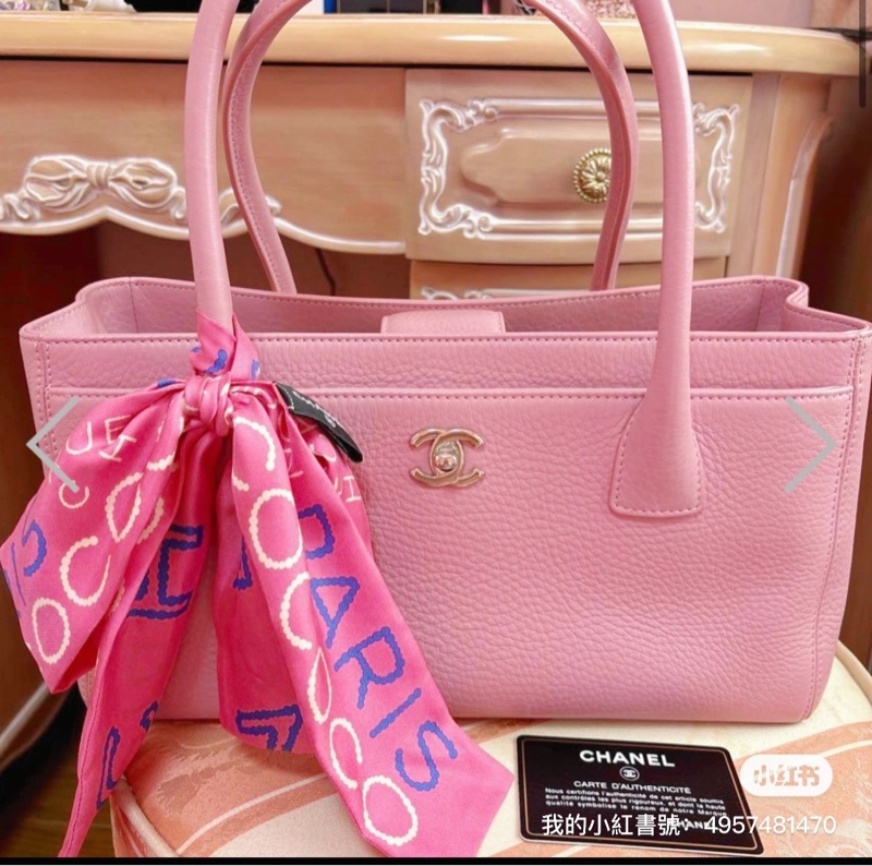 Chanel Cerf 小號 粉紅色公事包-0