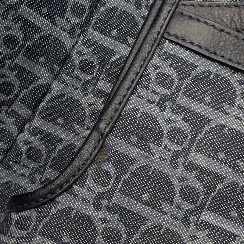 ▪️富貴選物FUGUEI▪️DIOR 海盜爺 飛行員系列 深藍色老花馬鞍包 銀釦-27