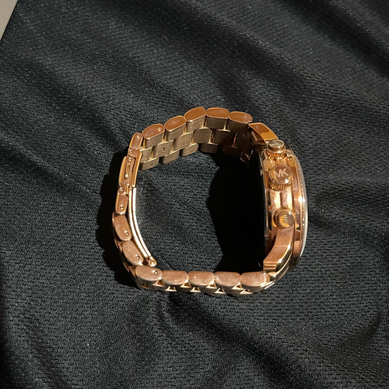 Michael Kors 玫瑰金鑽錶MK-9