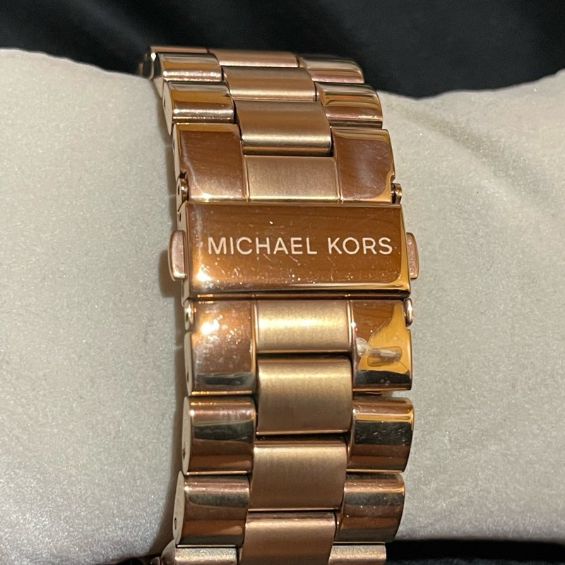 Michael Kors 玫瑰金鑽錶MK-19
