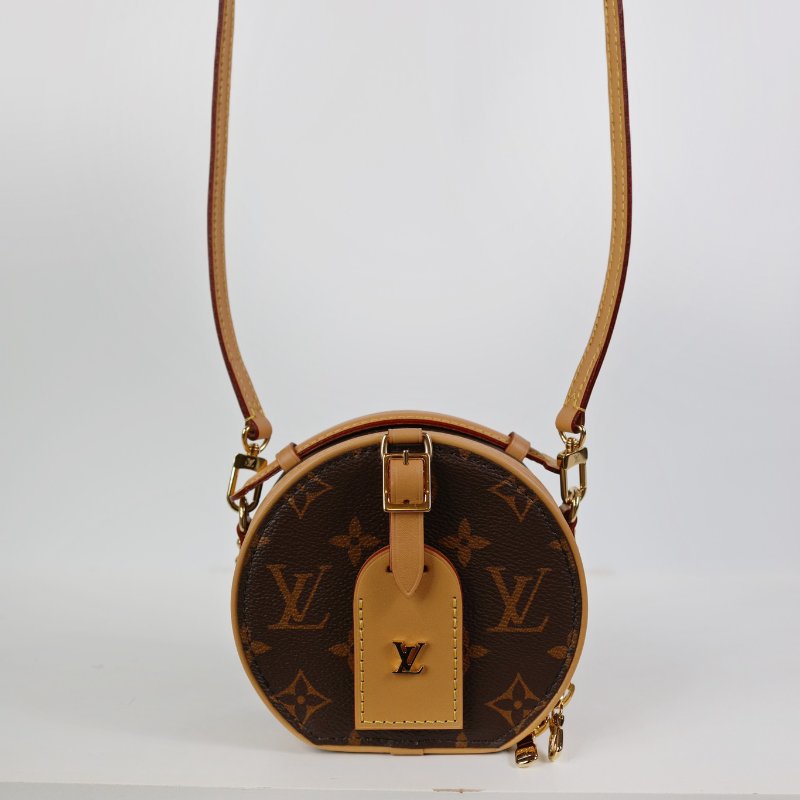 全新Lv M44699 mini老花圓餅包/晶片款-0