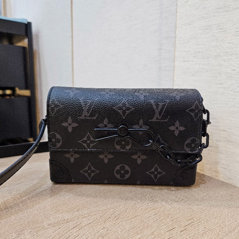 LV 黑灰老花Steamer斜背包-0