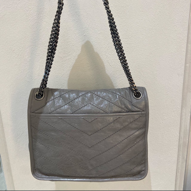 Saint Laurent YSL niki灰色中號-1