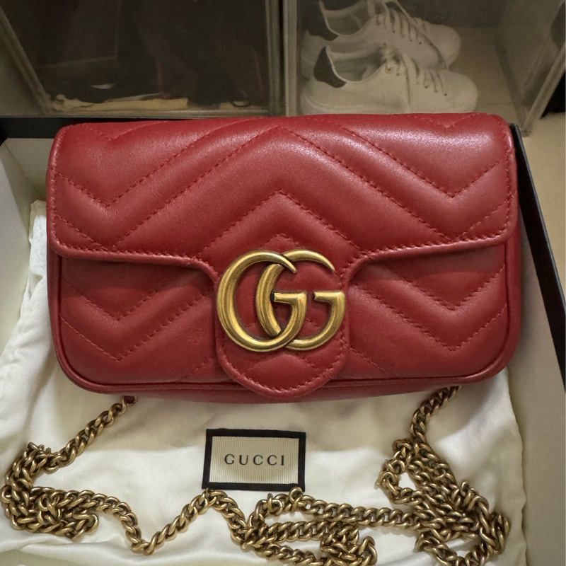Gucci supermini 鏈條斜背包-0