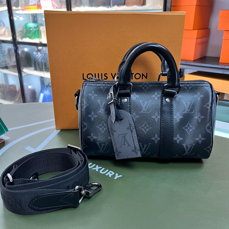 Louis Vuitton 黑武士 老花 Keepall 25 2024年收據🩶-0