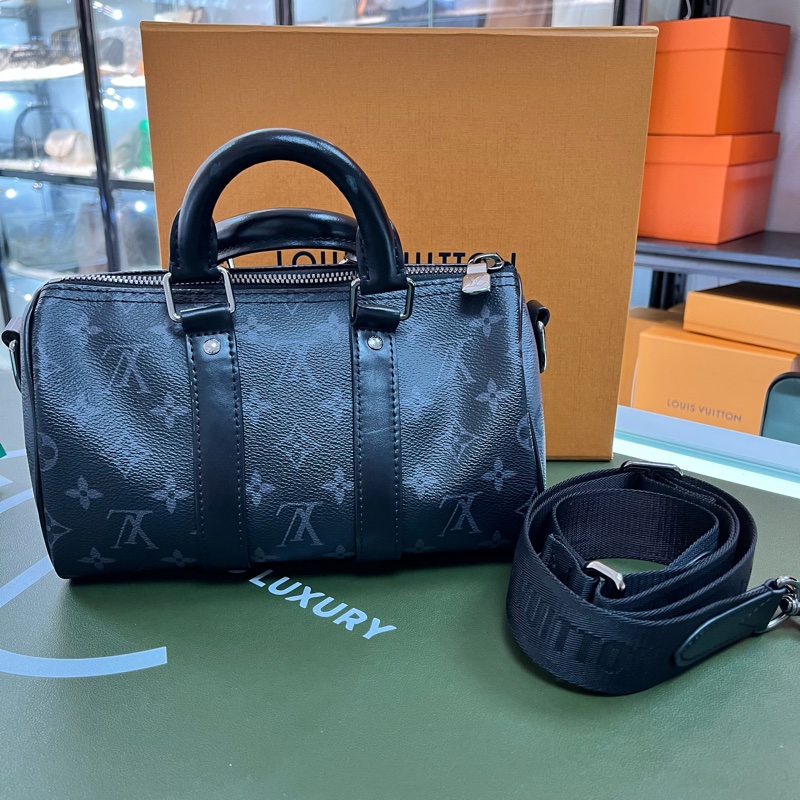 Louis Vuitton 黑武士 老花 Keepall 25 2024年收據🩶-2