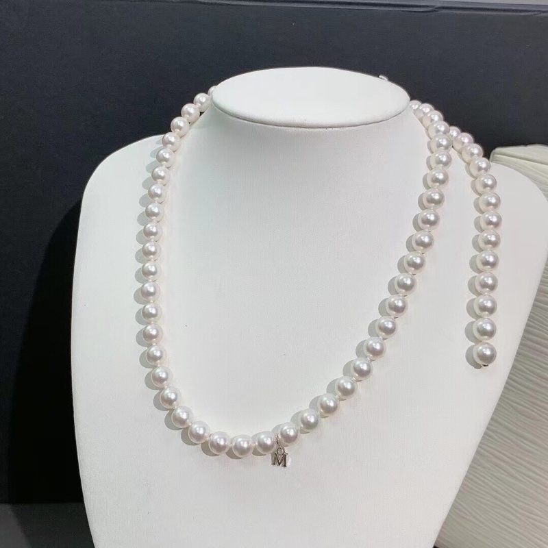 mikimoto禦木本蝴蝶扣珍珠項鍊手鍊 釦子可以打開調整長度-1