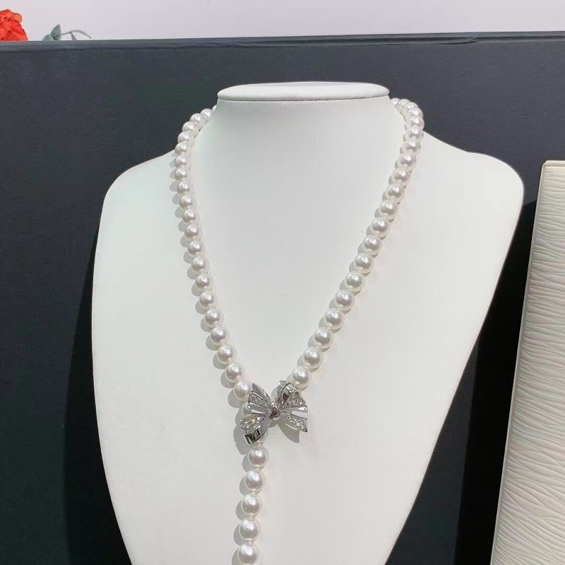 mikimoto禦木本蝴蝶扣珍珠項鍊手鍊 釦子可以打開調整長度-4