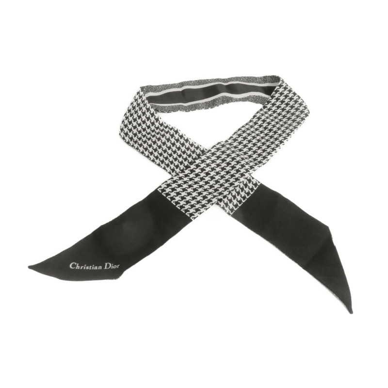 Dior 【激減優惠】絲質30 Montaigne Mitzah Scarf絲巾黑色-3