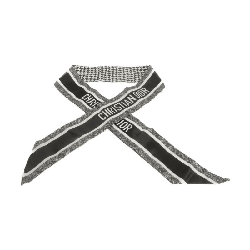 Dior 【激減優惠】絲質30 Montaigne Mitzah Scarf絲巾黑色-4