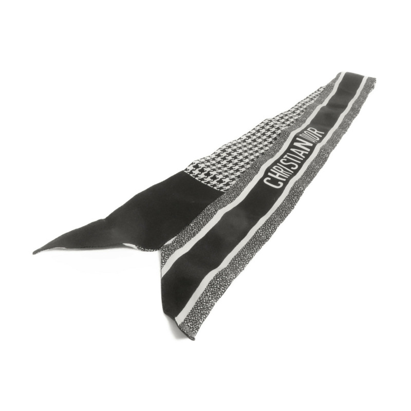 Dior 【激減優惠】絲質30 Montaigne Mitzah Scarf絲巾黑色-5