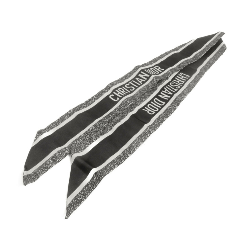 Dior 【激減優惠】絲質30 Montaigne Mitzah Scarf絲巾黑色-6