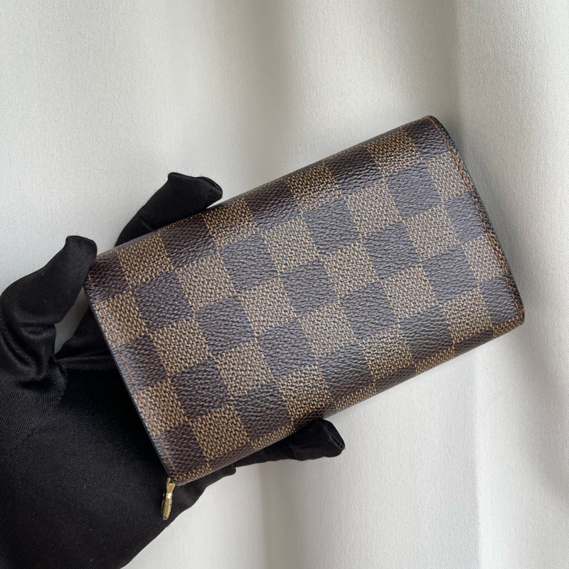 (極新)LV 棋盤格 上掀短夾 皮夾 錢包-2