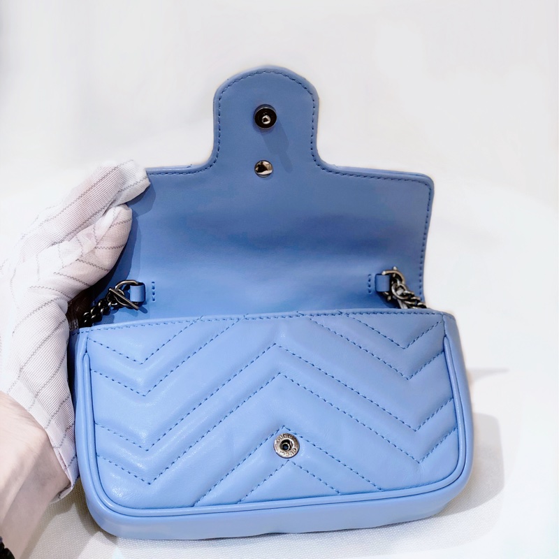 Gucci 超mini GG Marmant 斜揹包! 有使用感,底部有點小黑點!有塵袋-3