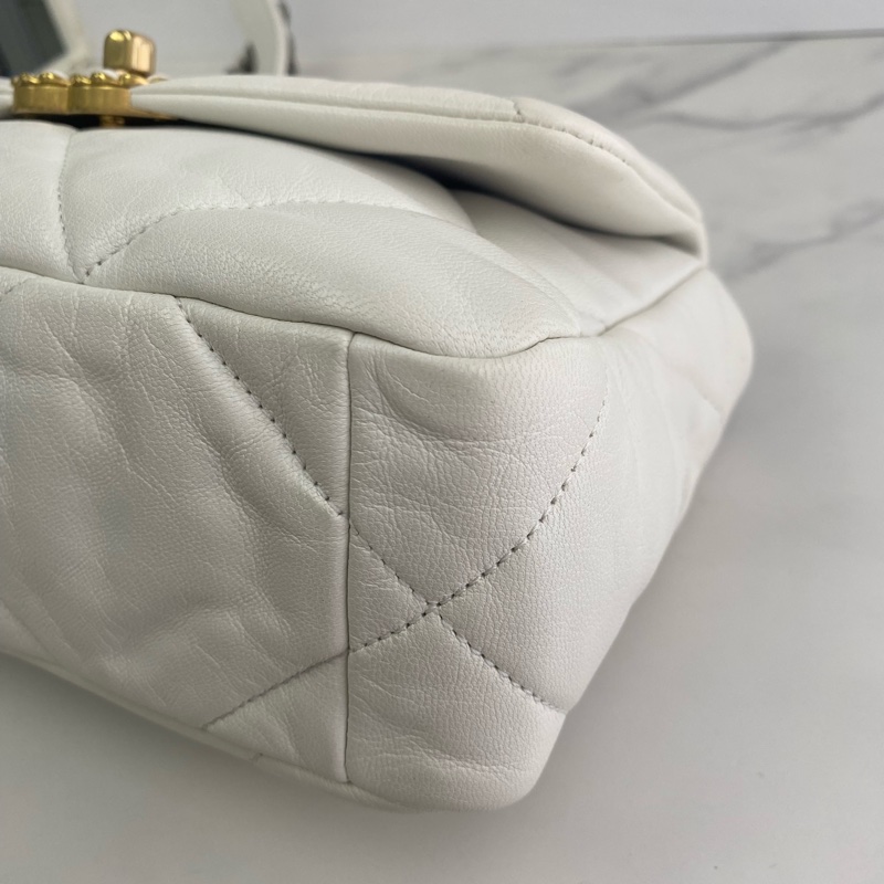 香奈兒 chanel 19 AS1160 白色 小號-7