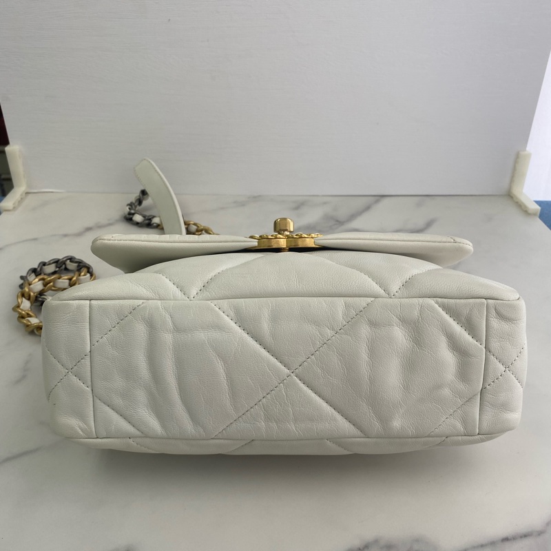香奈兒 chanel 19 AS1160 白色 小號-8