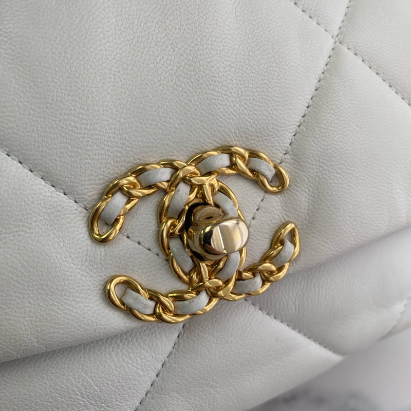 香奈兒 chanel 19 AS1160 白色 小號-11