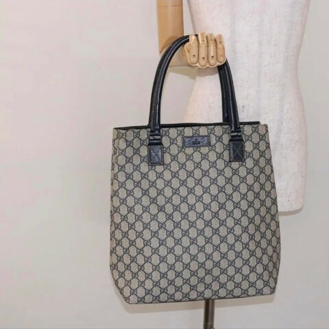 GUCCI GG Tote 防水皮革材質 藏青色老花提包