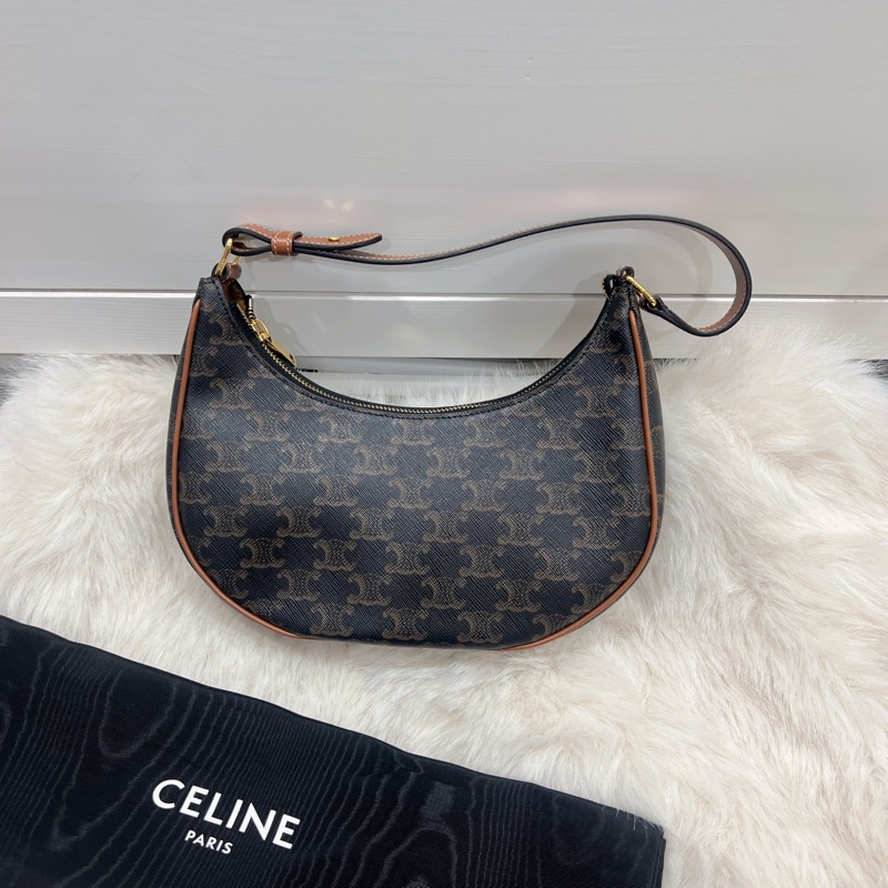 Celine AVA 老花 中款 可放長夾 腋下包 hobo-0