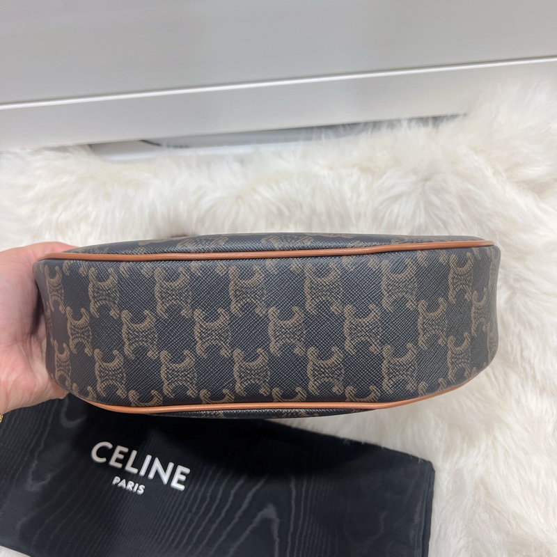 Celine AVA 老花 中款 可放長夾 腋下包 hobo-9