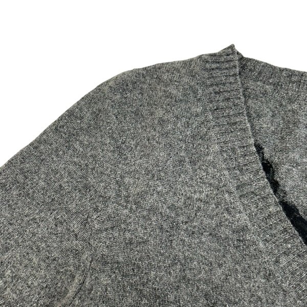 九成新 GUCCI 灰色 喀什米爾 V領 針織 短袖上衣 T-Shirt Xs-3