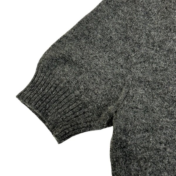 九成新 GUCCI 灰色 喀什米爾 V領 針織 短袖上衣 T-Shirt Xs-5