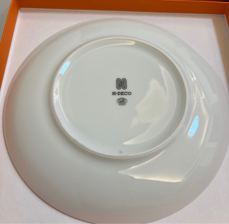 Hermes 全新 2號H Deco甜點餐盤2個-3