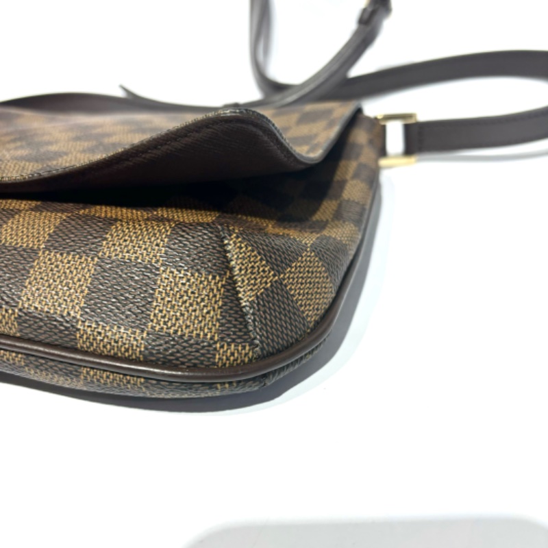 【美收精品】LOUIS VUITTON 9成新 Musette Tango 長款肩帶 烏黑色棋盤格 肩包 PVC 真皮 棕色 88-980-5
