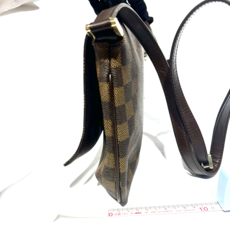 【美收精品】LOUIS VUITTON 9成新 Musette Tango 長款肩帶 烏黑色棋盤格 肩包 PVC 真皮 棕色 88-980-8