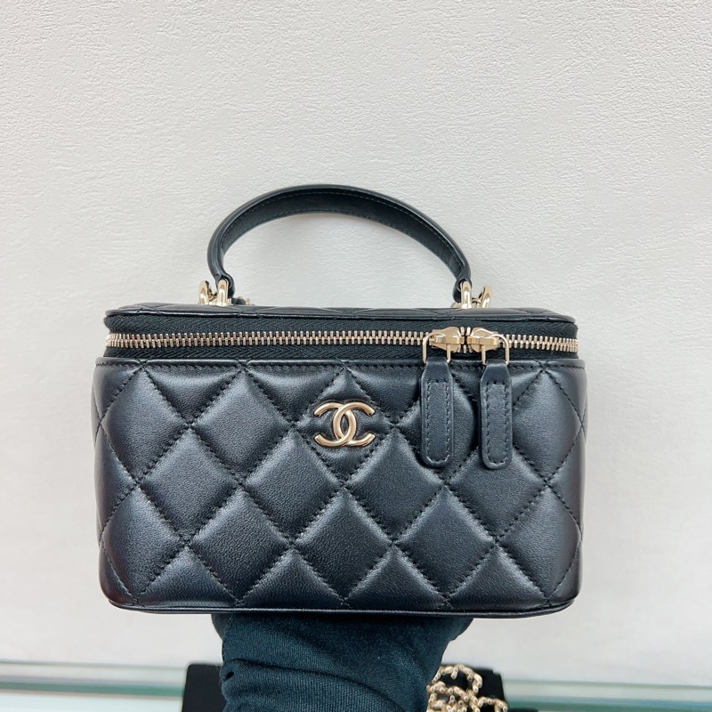 近新✨Chanel vanity 黑金手柄長盒子鏈條包/ 化妝包-1