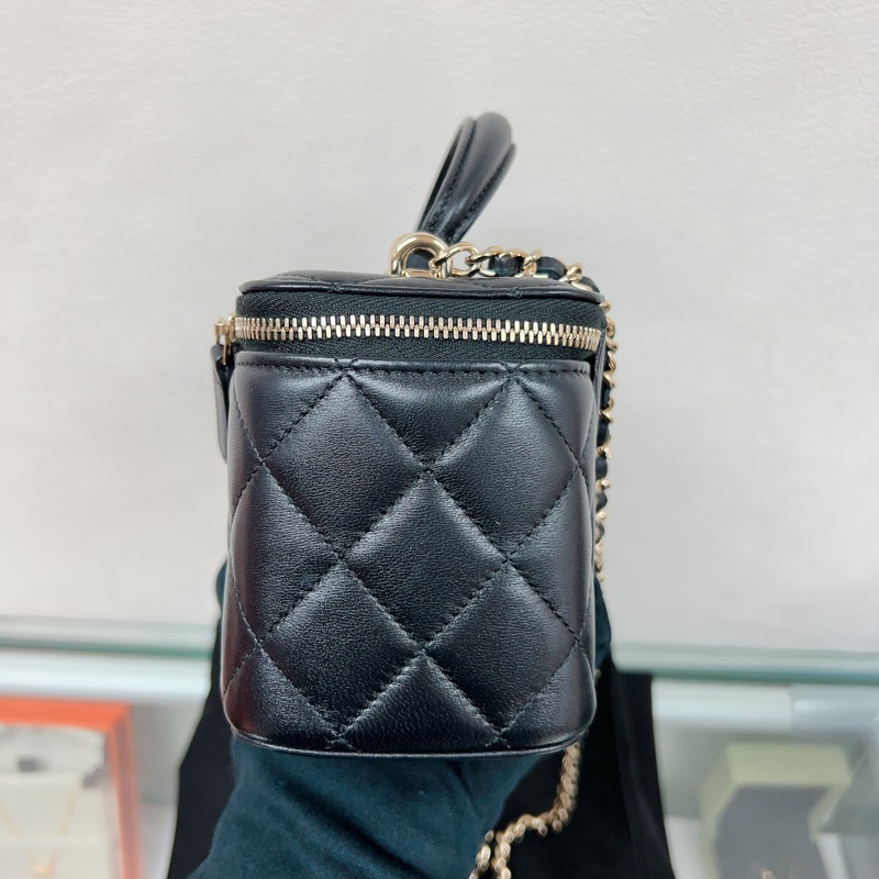 近新✨Chanel vanity 黑金手柄長盒子鏈條包/ 化妝包-5