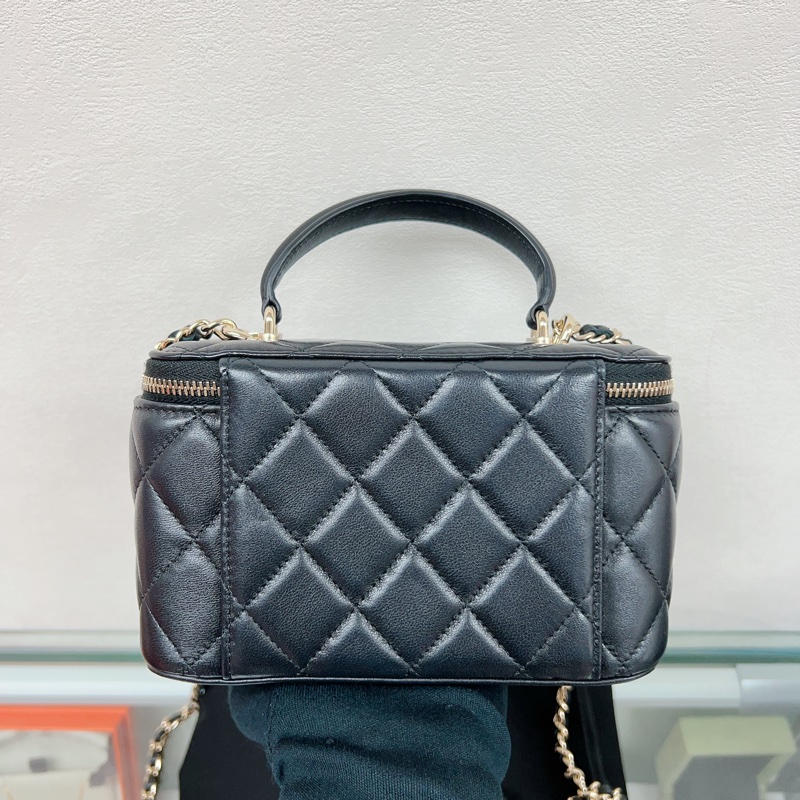 近新✨Chanel vanity 黑金手柄長盒子鏈條包/ 化妝包-6