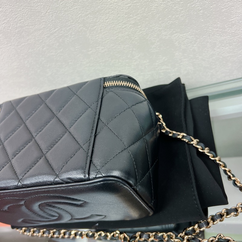 近新✨Chanel vanity 黑金手柄長盒子鏈條包/ 化妝包-7