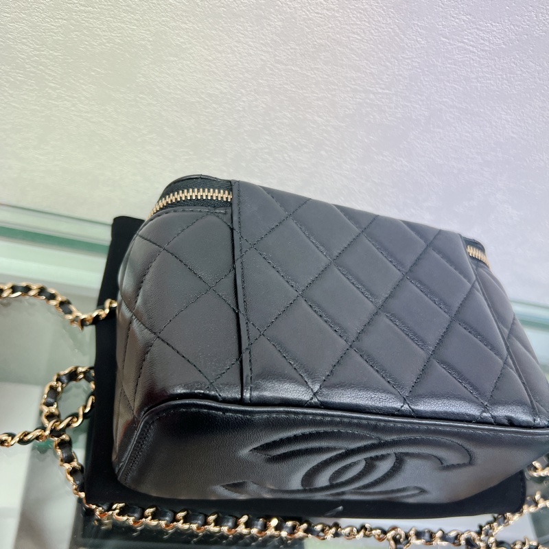 近新✨Chanel vanity 黑金手柄長盒子鏈條包/ 化妝包-8