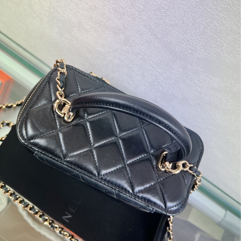 近新✨Chanel vanity 黑金手柄長盒子鏈條包/ 化妝包-9
