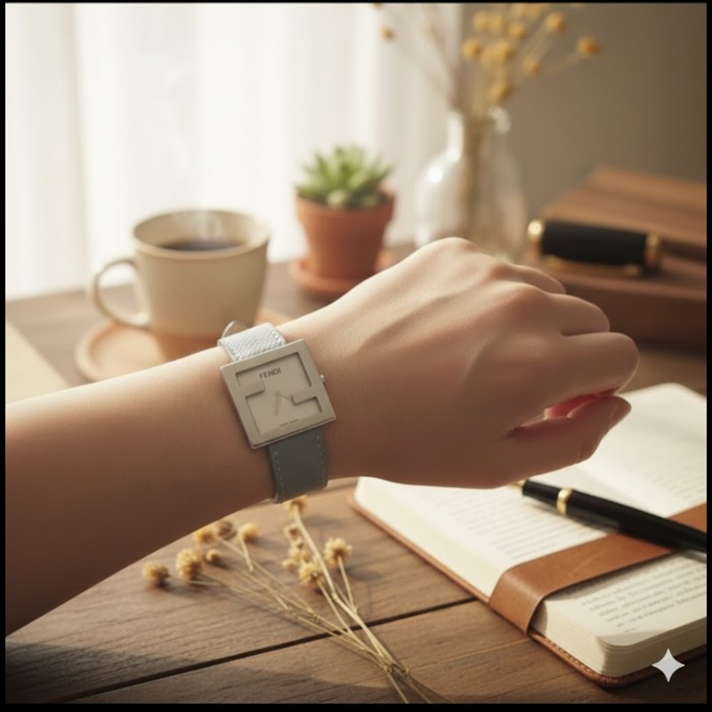 Fendi 4000L 經典雙F腕錶-11