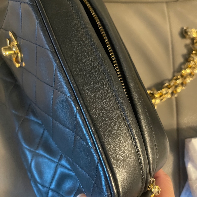 二手Chanel 香奈兒雕花鏈流蘇相機包-5